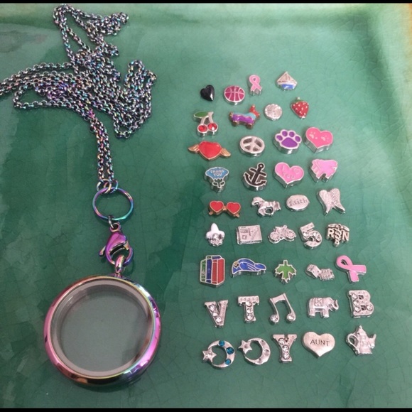 Floating  Locket Rainbow 🌈 Necklace - Picture 3 of 8